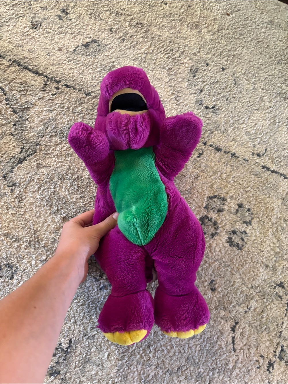stuffed barney plush with no voice box